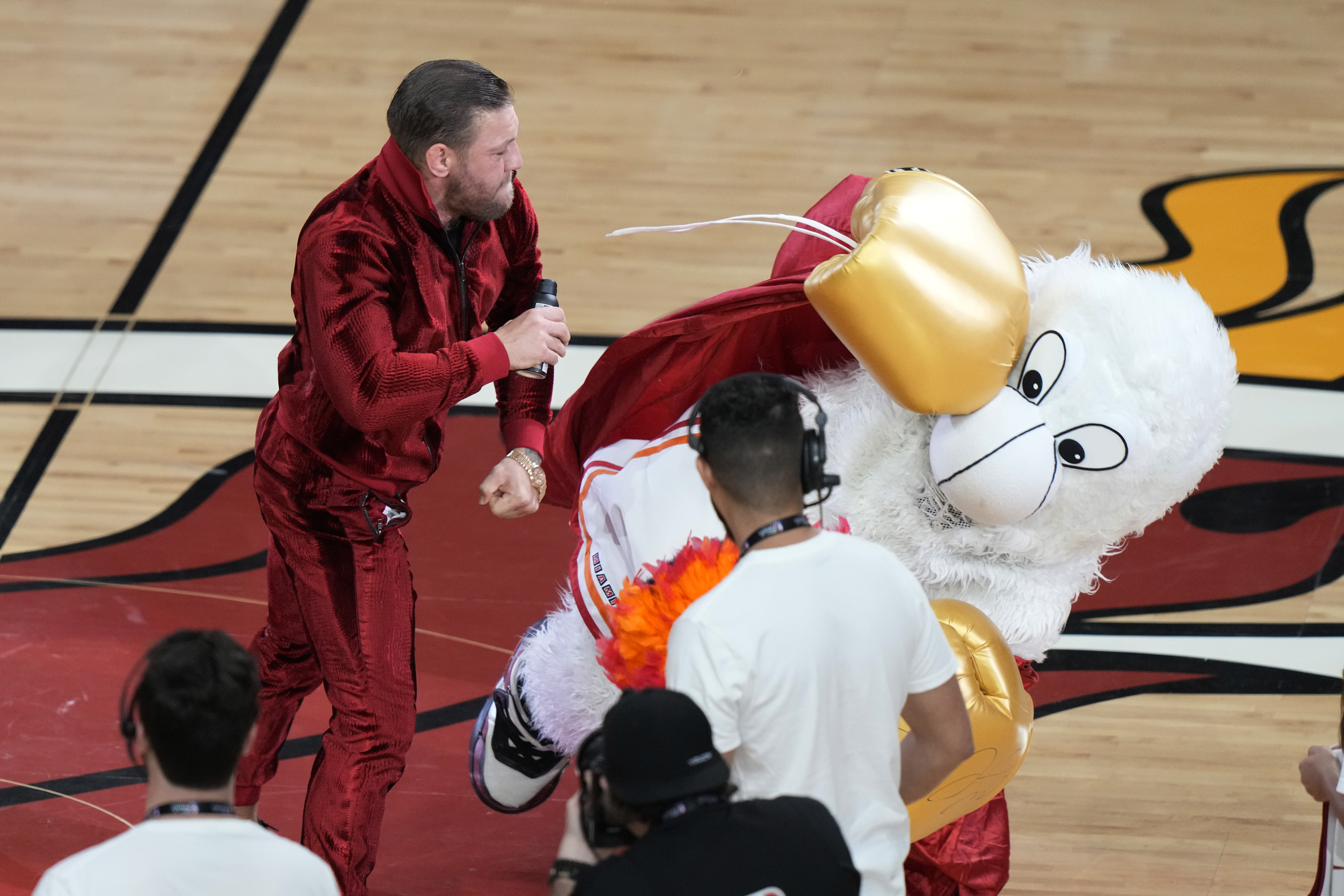Why Is Everyone Talking About the Heat Mascot? Find Out About Burnies Latest Stunt!